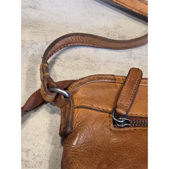 Velenca Holland Women's Woven Leather Crossbody Cognac Brown Purse Bag EUC Boho - Picture 8 of 13